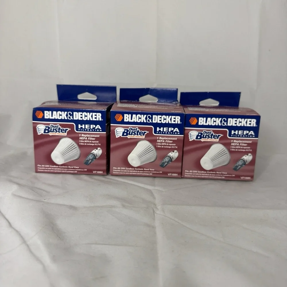 Lot of 3 Black & Decker VF100 VF100H Replacement Filters - Dust Buster‎ Cyclonic